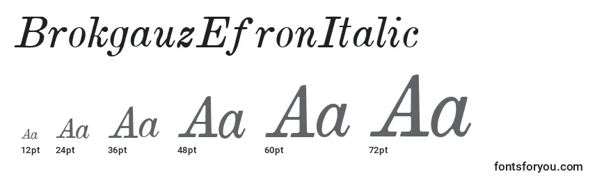 BrokgauzEfronItalic Font Sizes