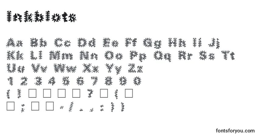 Czcionka Inkblots – alfabet, cyfry, specjalne znaki