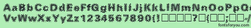 Inkblots Font – Black Fonts on Green Background