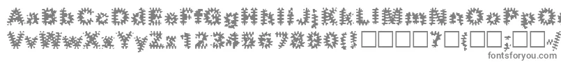 フォントInkblots – 白い背景に灰色の文字