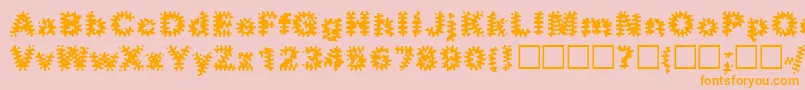 Inkblots Font – Orange Fonts on Pink Background