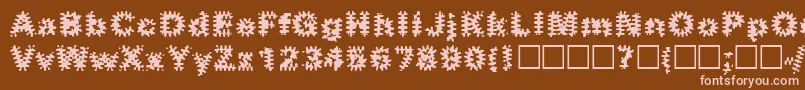 Inkblots Font – Pink Fonts on Brown Background