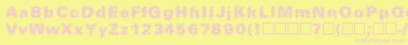 Inkblots Font – Pink Fonts on Yellow Background