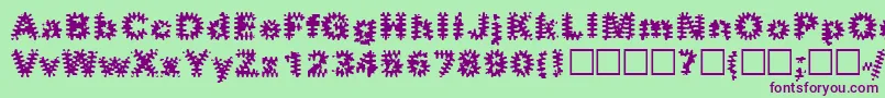 Inkblots Font – Purple Fonts on Green Background