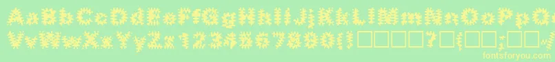 Inkblots Font – Yellow Fonts on Green Background