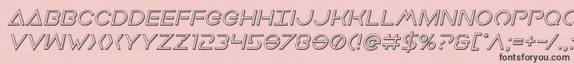 Earthorbiter3Dital Font – Black Fonts on Pink Background