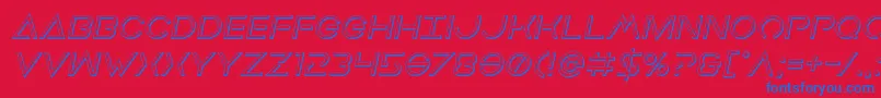 Earthorbiter3Dital Font – Blue Fonts on Red Background