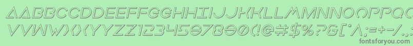 Earthorbiter3Dital Font – Gray Fonts on Green Background