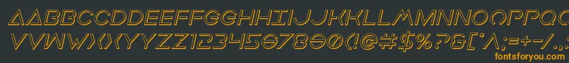 Earthorbiter3Dital Font – Orange Fonts on Black Background