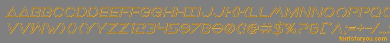 Earthorbiter3Dital Font – Orange Fonts on Gray Background