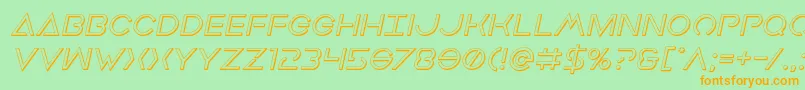 Earthorbiter3Dital Font – Orange Fonts on Green Background
