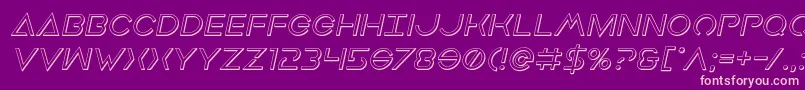 Earthorbiter3Dital Font – Pink Fonts on Purple Background