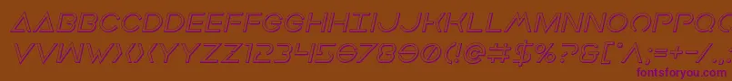 Earthorbiter3Dital Font – Purple Fonts on Brown Background