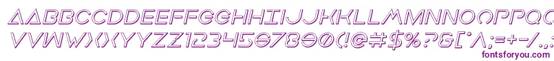 Earthorbiter3Dital-Schriftart – Violette Schriften auf weißem Hintergrund