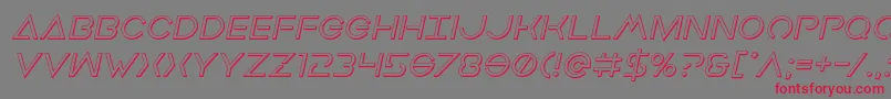 Earthorbiter3Dital Font – Red Fonts on Gray Background