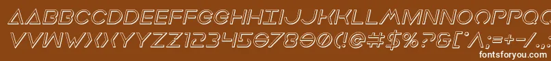 Earthorbiter3Dital Font – White Fonts on Brown Background