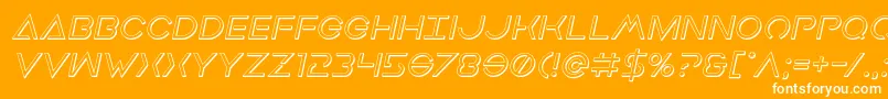 Earthorbiter3Dital Font – White Fonts on Orange Background