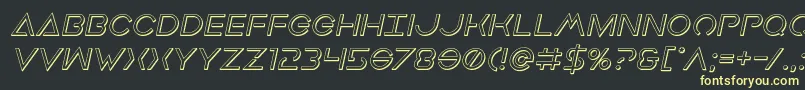 Earthorbiter3Dital Font – Yellow Fonts on Black Background