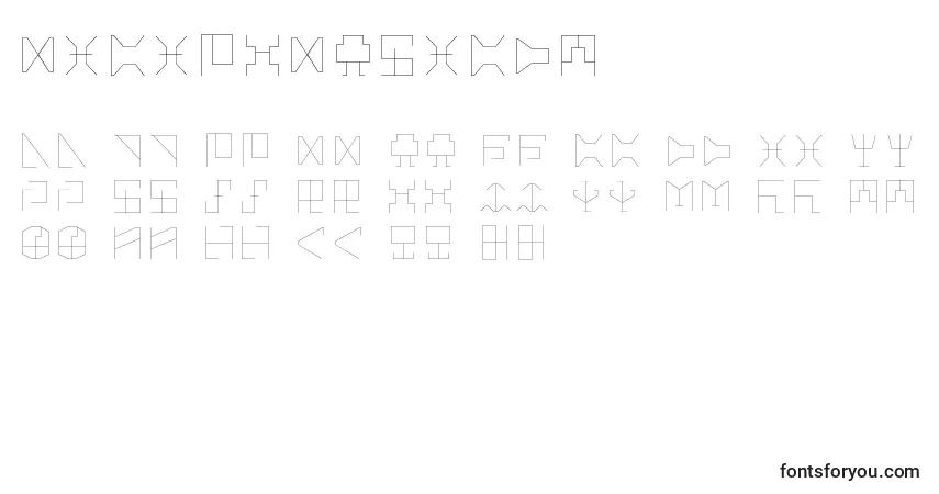 A fonte DigicodeLight – alfabeto, números, caracteres especiais
