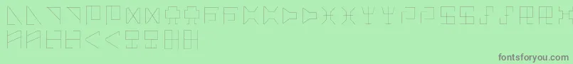 フォントDigicodeLight – 緑の背景に灰色の文字