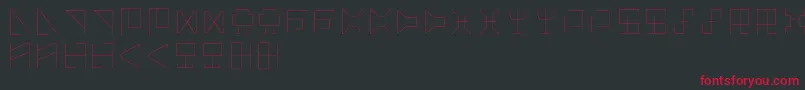 DigicodeLight Font – Red Fonts on Black Background