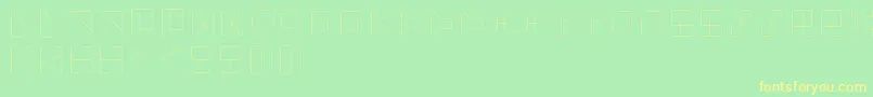 DigicodeLight Font – Yellow Fonts on Green Background