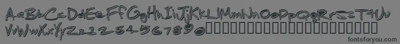 フォントJenkinsGanked – 黒い文字の灰色の背景