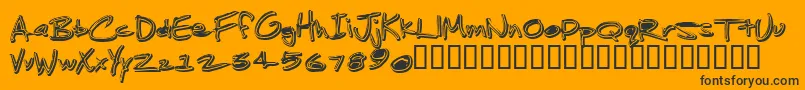 fuente JenkinsGanked – Fuentes Negras Sobre Fondo Naranja