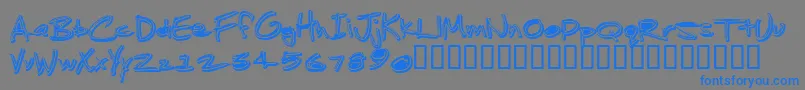 JenkinsGanked-Schriftart – Blaue Schriften auf grauem Hintergrund