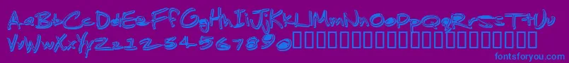 JenkinsGanked Font – Blue Fonts on Purple Background