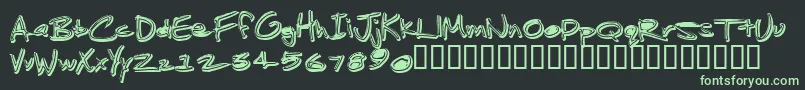 JenkinsGanked Font – Green Fonts on Black Background