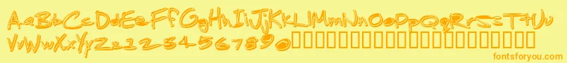 fuente JenkinsGanked – Fuentes Naranjas Sobre Fondo Amarillo