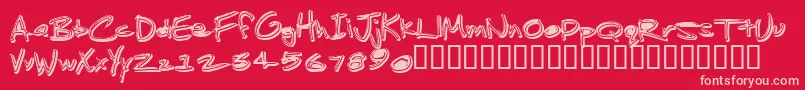 fuente JenkinsGanked – Fuentes Rosadas Sobre Fondo Rojo