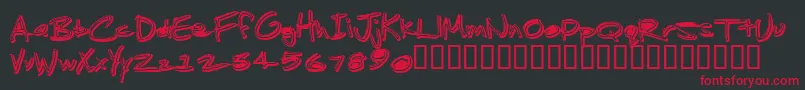 JenkinsGanked Font – Red Fonts on Black Background