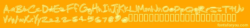 JenkinsGanked Font – Yellow Fonts on Orange Background