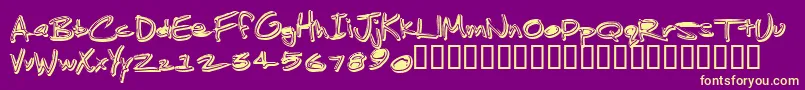 JenkinsGanked Font – Yellow Fonts on Purple Background