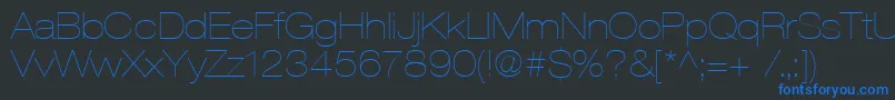 Heaveneticaextd2Ultsh Font – Blue Fonts on Black Background