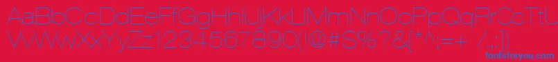 Heaveneticaextd2Ultsh Font – Blue Fonts on Red Background