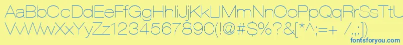 Heaveneticaextd2Ultsh Font – Blue Fonts on Yellow Background