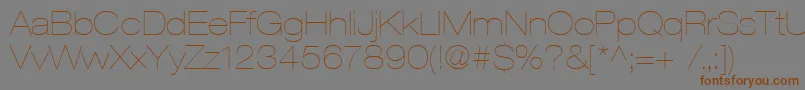 Heaveneticaextd2Ultsh Font – Brown Fonts on Gray Background