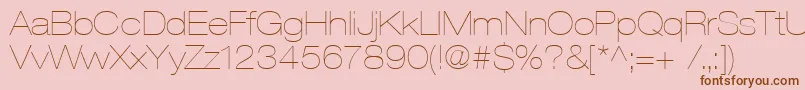 Heaveneticaextd2Ultsh Font – Brown Fonts on Pink Background