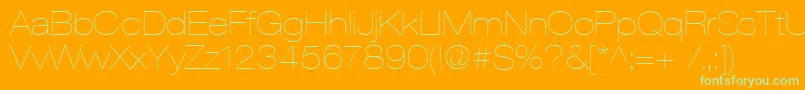 Heaveneticaextd2Ultsh Font – Green Fonts on Orange Background
