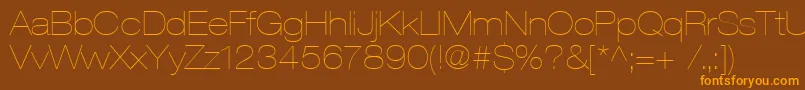 Heaveneticaextd2Ultsh Font – Orange Fonts on Brown Background