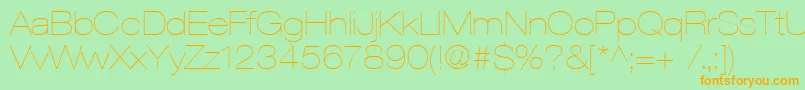 Heaveneticaextd2Ultsh Font – Orange Fonts on Green Background