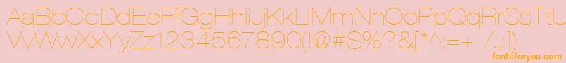 Heaveneticaextd2Ultsh Font – Orange Fonts on Pink Background