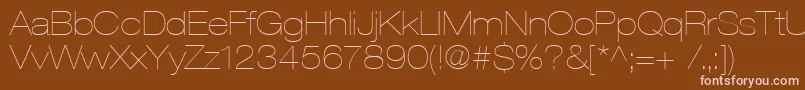 Heaveneticaextd2Ultsh Font – Pink Fonts on Brown Background