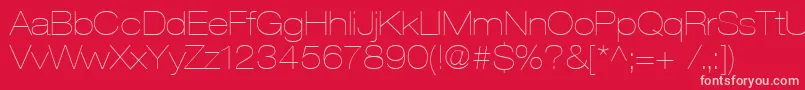 Heaveneticaextd2Ultsh Font – Pink Fonts on Red Background