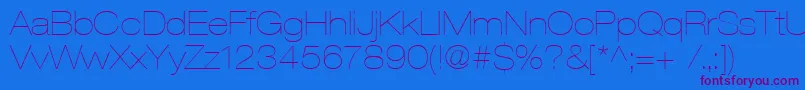 Heaveneticaextd2Ultsh Font – Purple Fonts on Blue Background