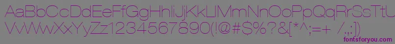 Heaveneticaextd2Ultsh Font – Purple Fonts on Gray Background