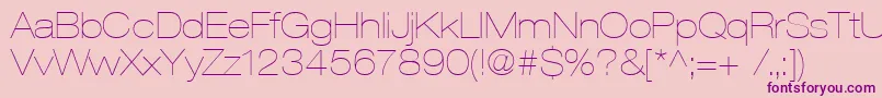 Heaveneticaextd2Ultsh Font – Purple Fonts on Pink Background